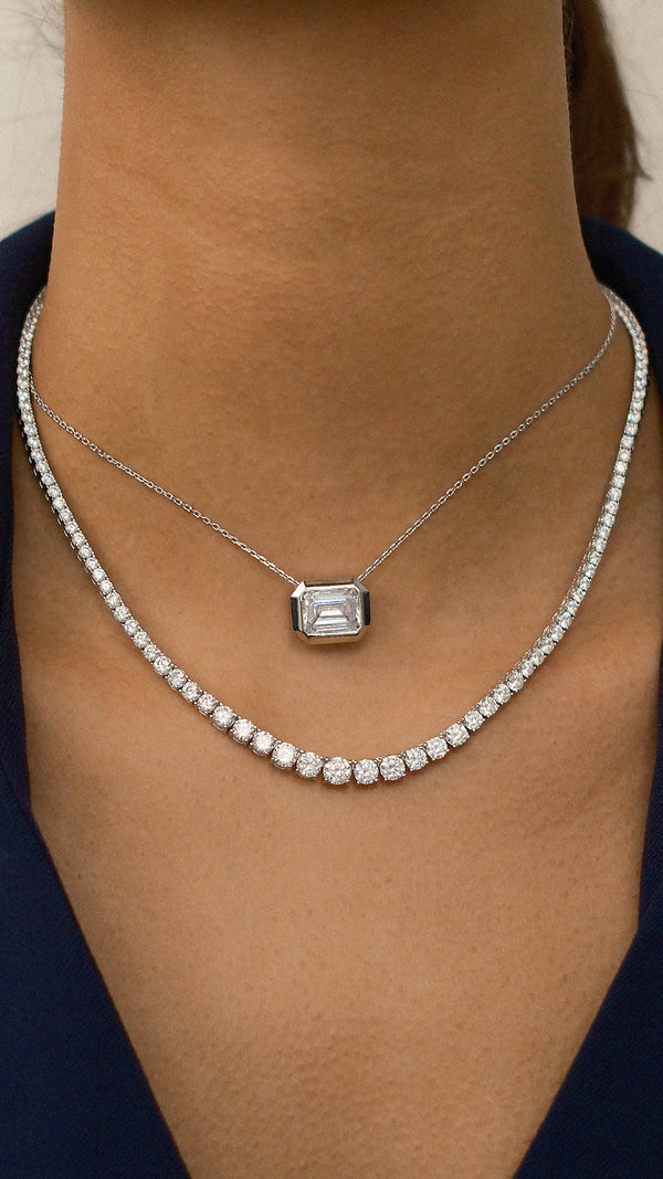 Taryn Baby Gradient Necklace Sterling Silver