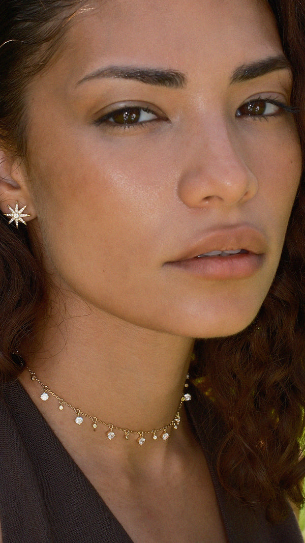 Vega Stud Earrings Gold Vermeil