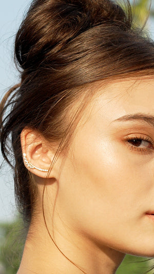 Livia Ear Climber Gold Vermeil