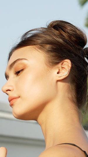 Livia Ear Climber Gold Vermeil