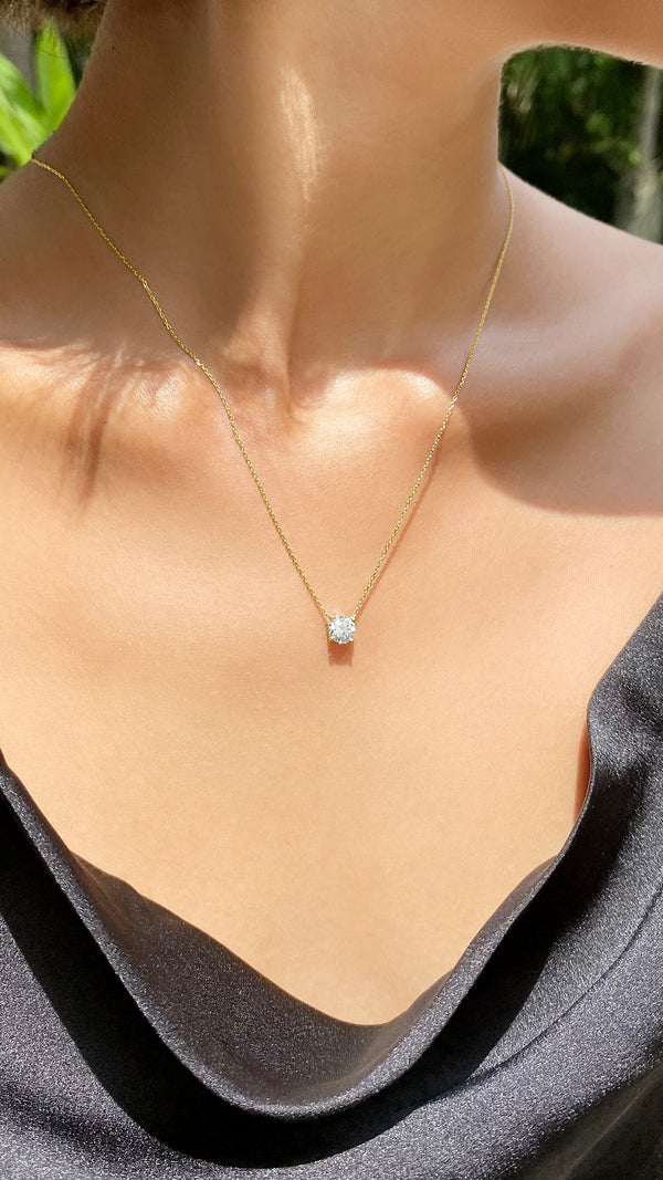 Loretta Diamond Necklace 18K White Gold