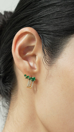 Luanne Emerald Earrings Gold Vermeil