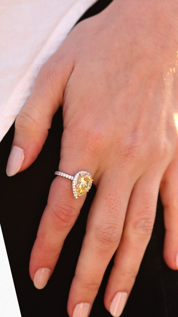 Luella Canary Ring Sterling Silver