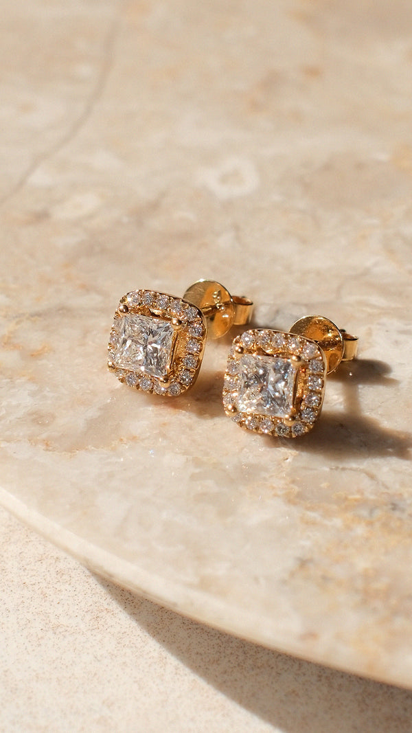 Maura Diamond Earrings 18K Yellow Gold