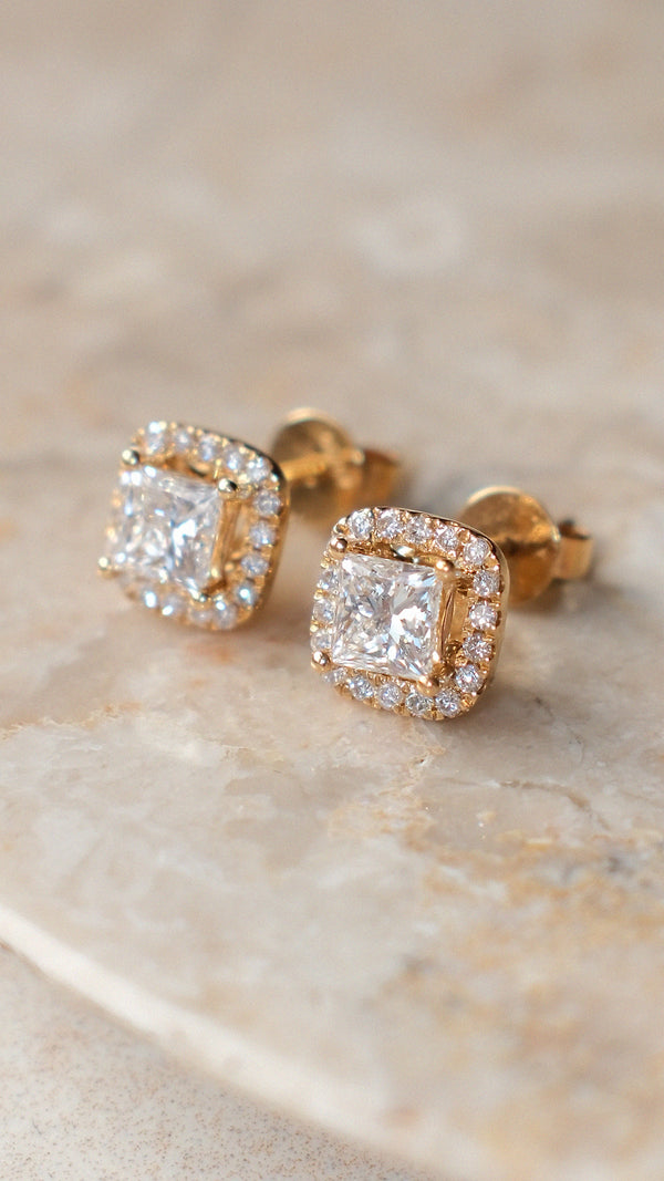 Maura Diamond Earrings 18K Yellow Gold