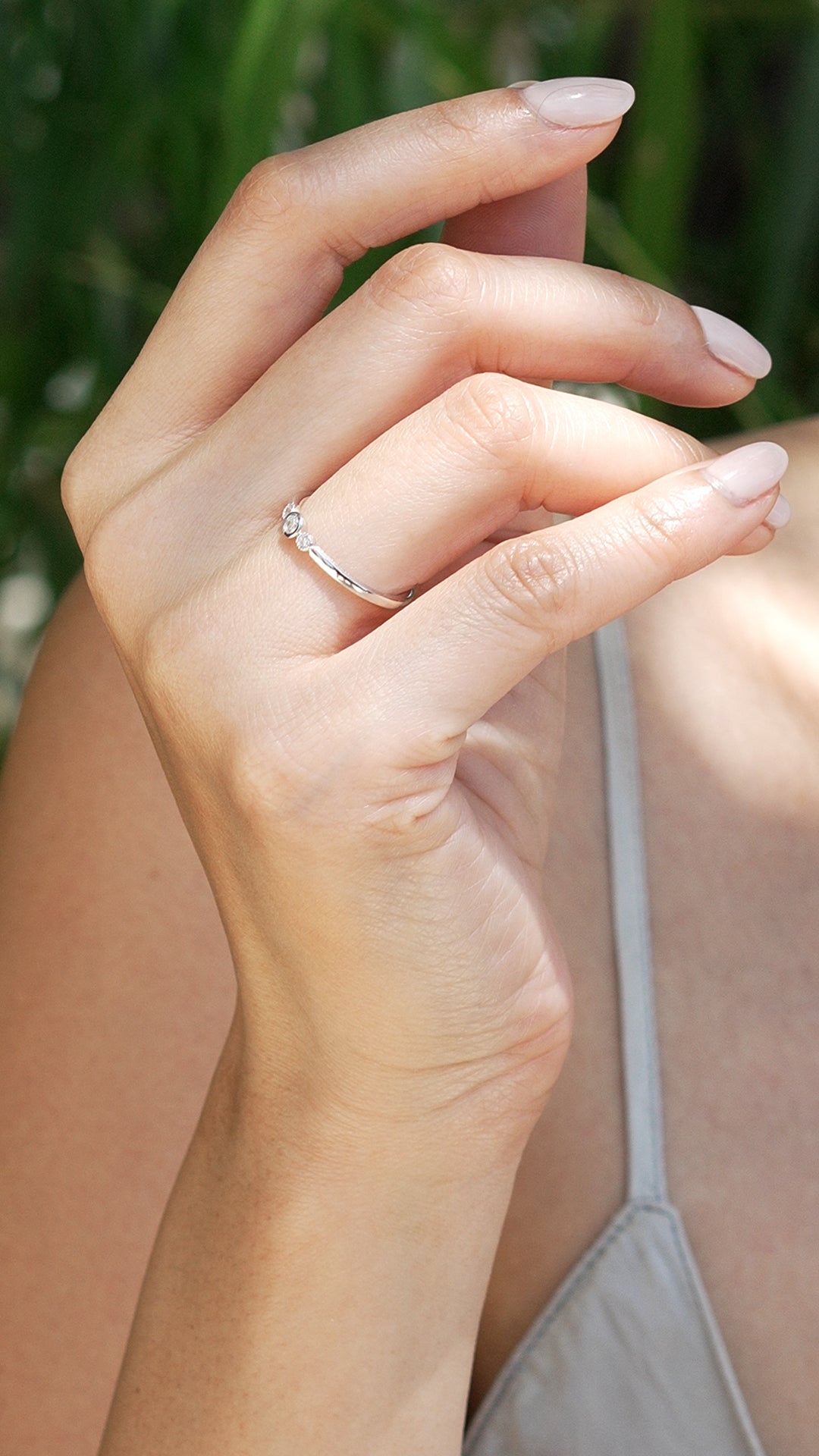 Meadow Ring White Gold Plated