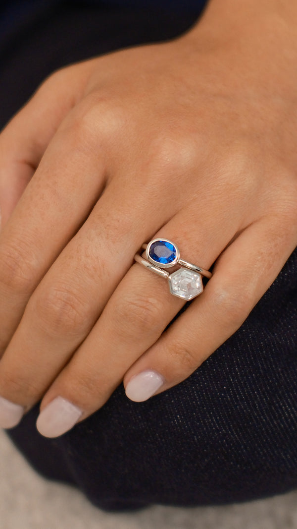 Mia Ring Sapphire Sterling Silver