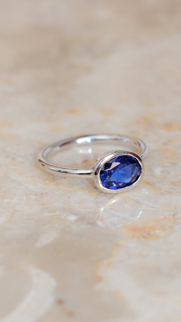 Mia Ring Sapphire Sterling Silver