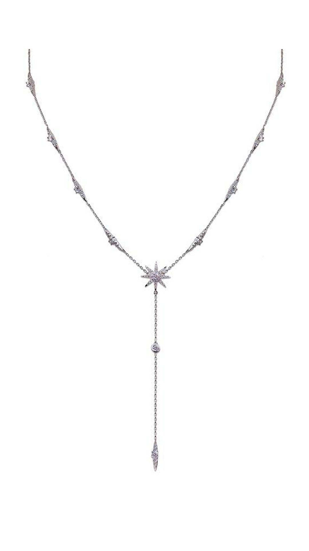 Mimosa Necklace White Gold Plated