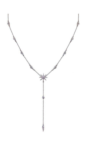 Mimosa Necklace White Gold Plated