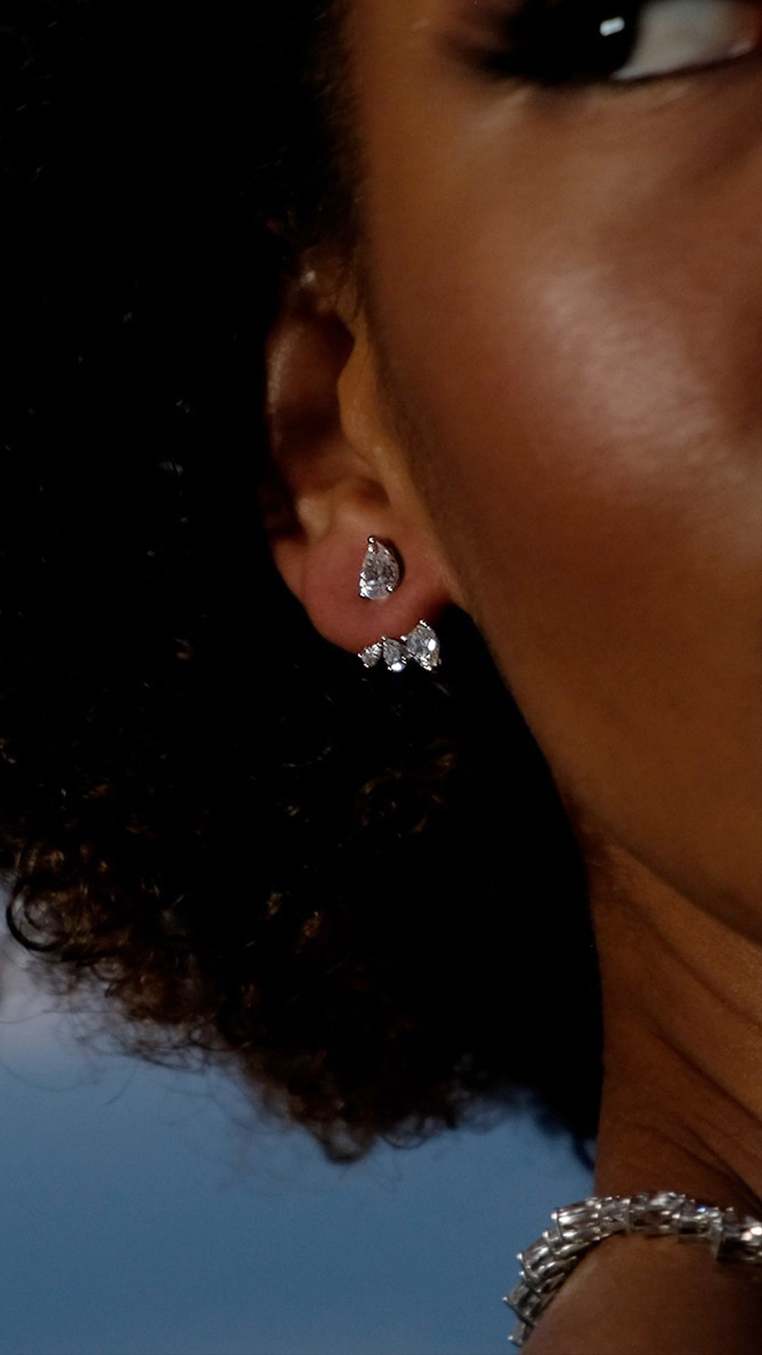 Navis Ear Jacket Earrings Sterling Silver