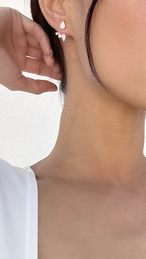 Navis Ear Jacket Earrings Sterling Silver