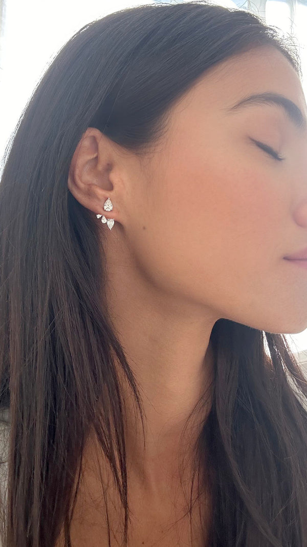 Navis Ear Jacket Earrings Sterling Silver