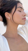 Navis Ear Jackets White Gold Plated