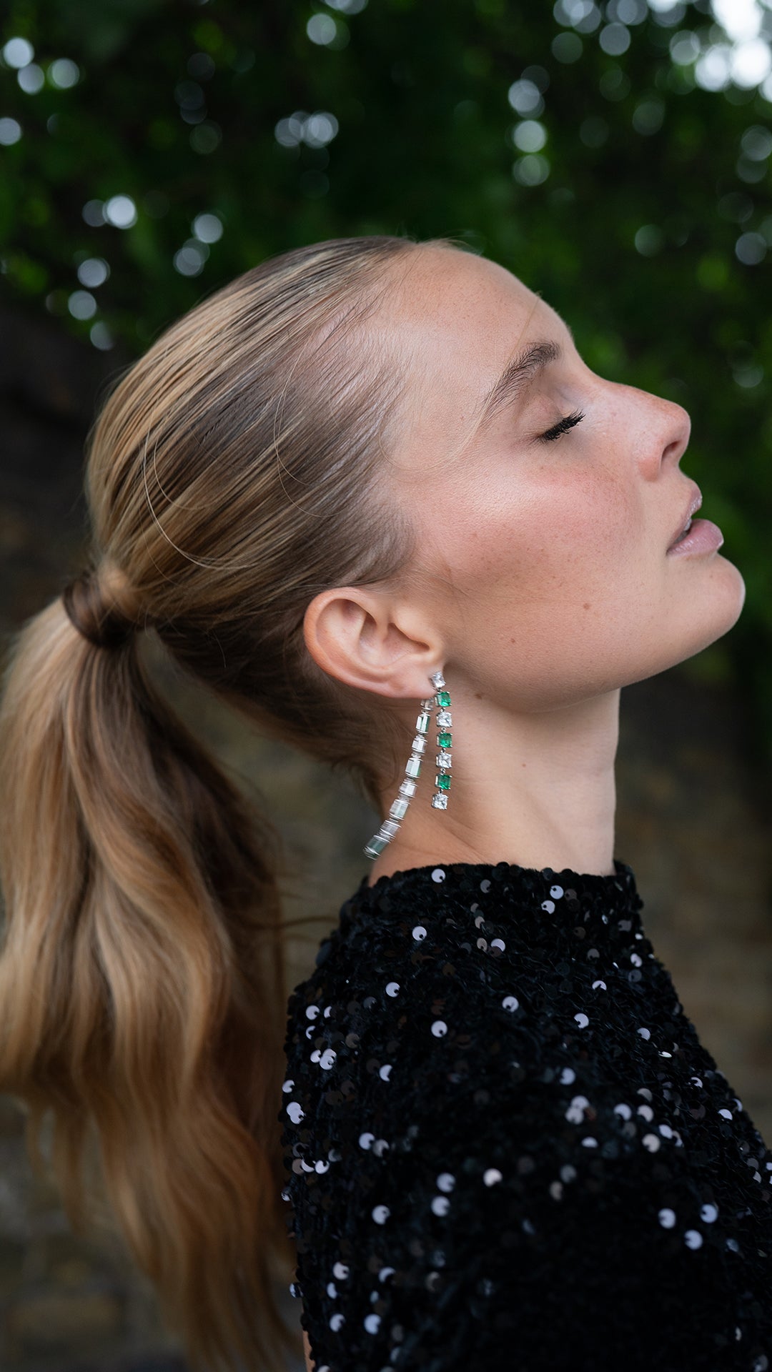 Nona Emerald Green Bermuda Sterling Silver Drop Earrings CARAT* London UK Nona Emerald Green Bermuda Sterling Silver Drop Earrings CARAT* London UK