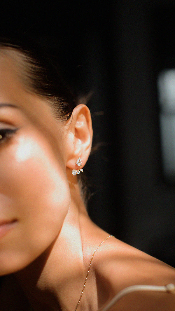 Navis Ear Jacket Earrings Gold Vermeil