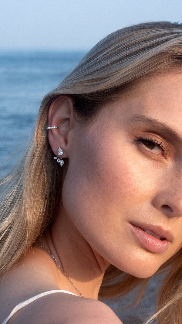 Navis Ear Jacket Earrings Sterling Silver