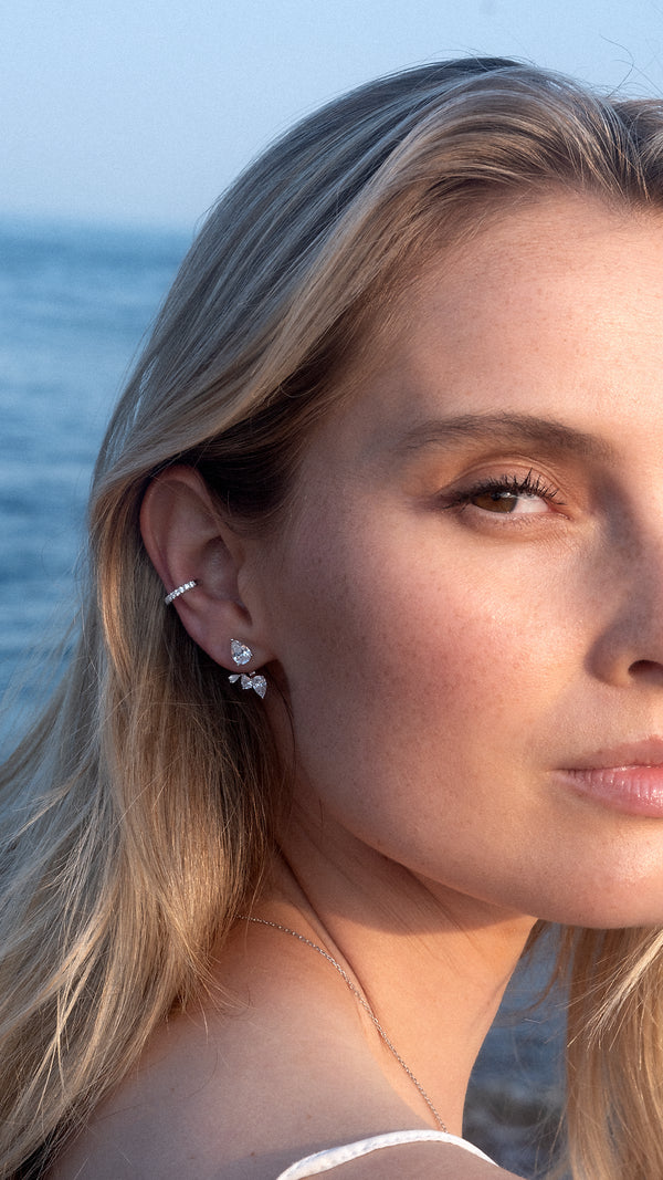 Navis Ear Jacket Earrings Sterling Silver