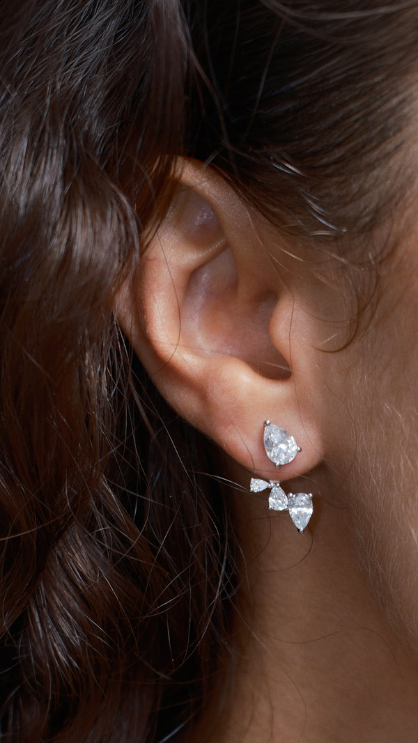 Navis Ear Jacket Earrings Sterling Silver