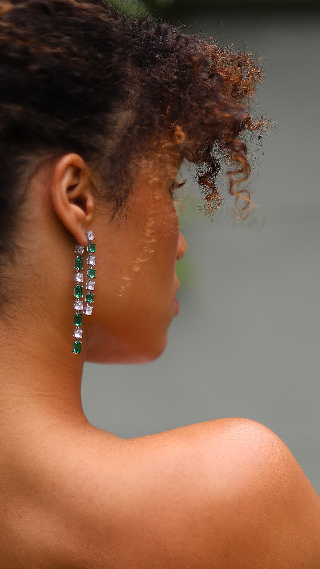 Nona Emerald Green Bermuda Sterling Silver Drop Earrings Nona Emerald Green Bermuda Sterling Silver Drop Earrings