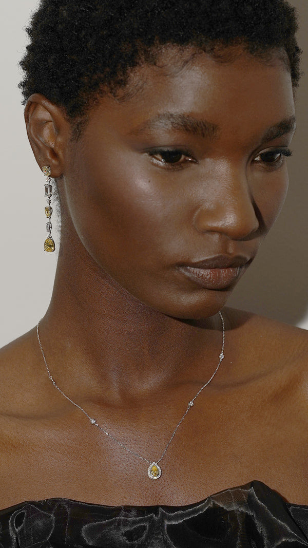 Oaklee Earrings Canary Yellow Sterling Silver