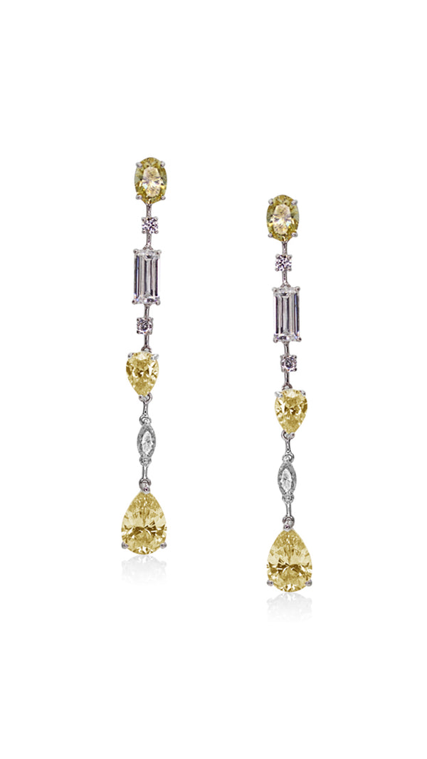 Oaklee Earrings Canary Yellow Sterling Silver