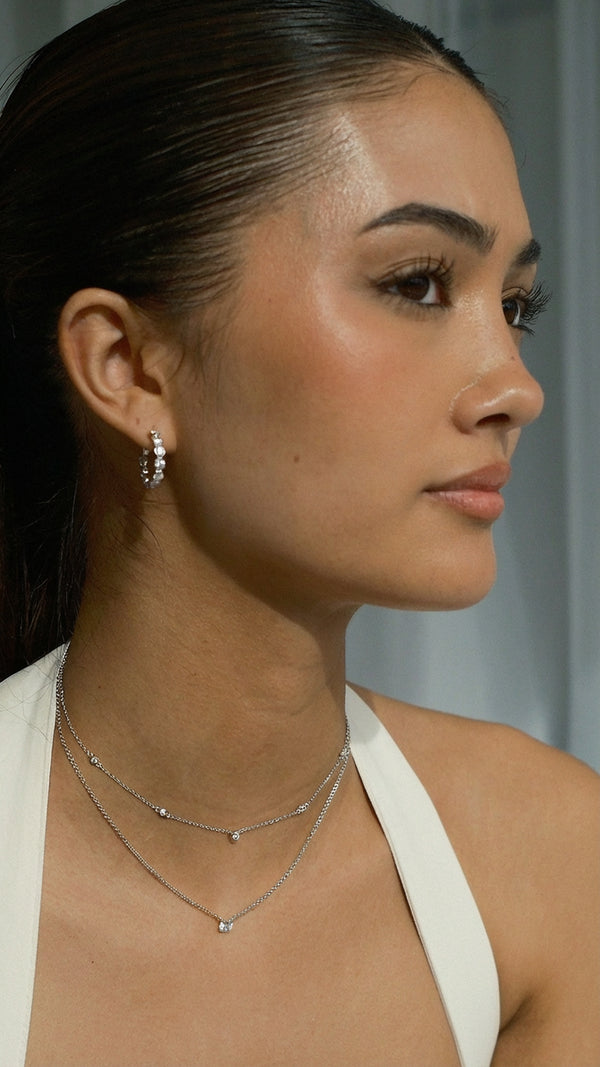 Cate Hoop Earrings Sterling Silver