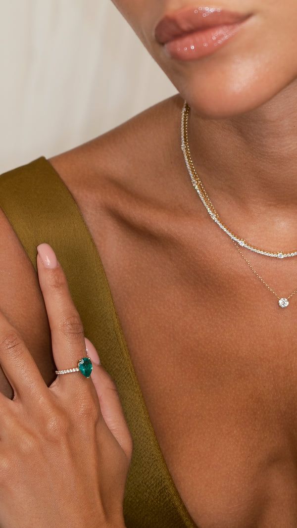 Ophelia Ring 2.00ct Emerald 18K Rose Gold