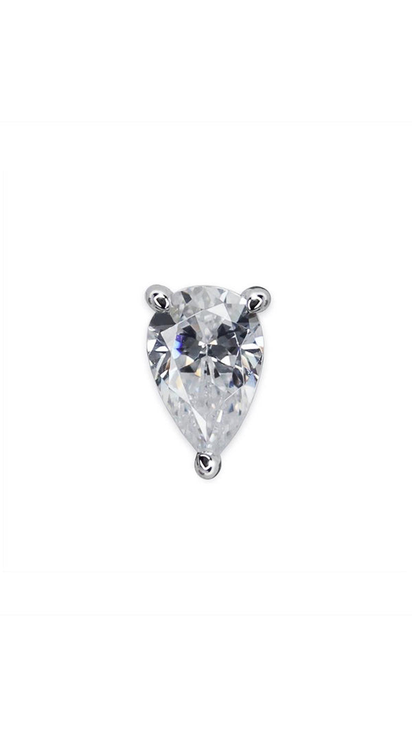 Pear Stud Earring Sterling Silver