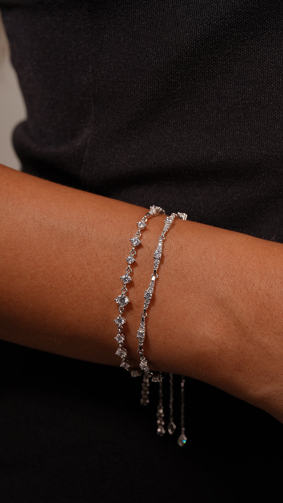 Phoenix Slim Bracelet White Gold Plated