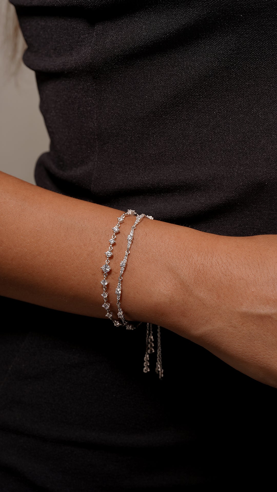 Phoenix Slim Bracelet White Gold Plated