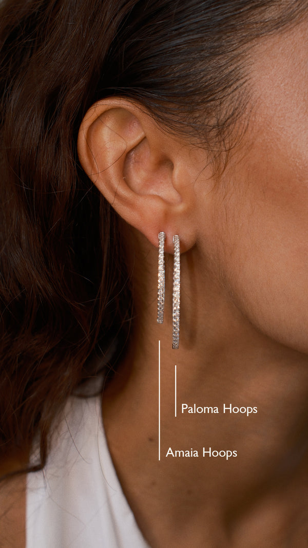 Amaia Medium Hoop Earrings Sterling Silver