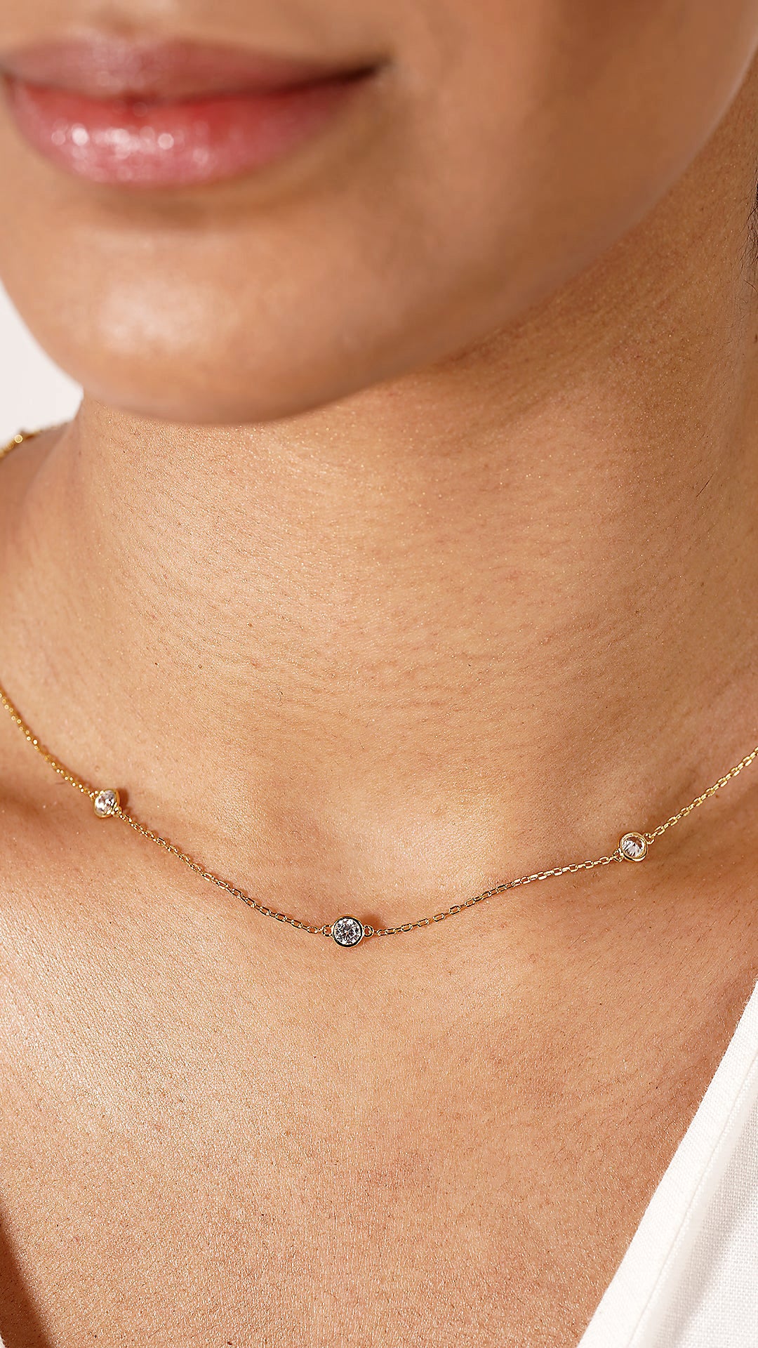 Petra gold vermeil short station necklace - CARAT* LONDON