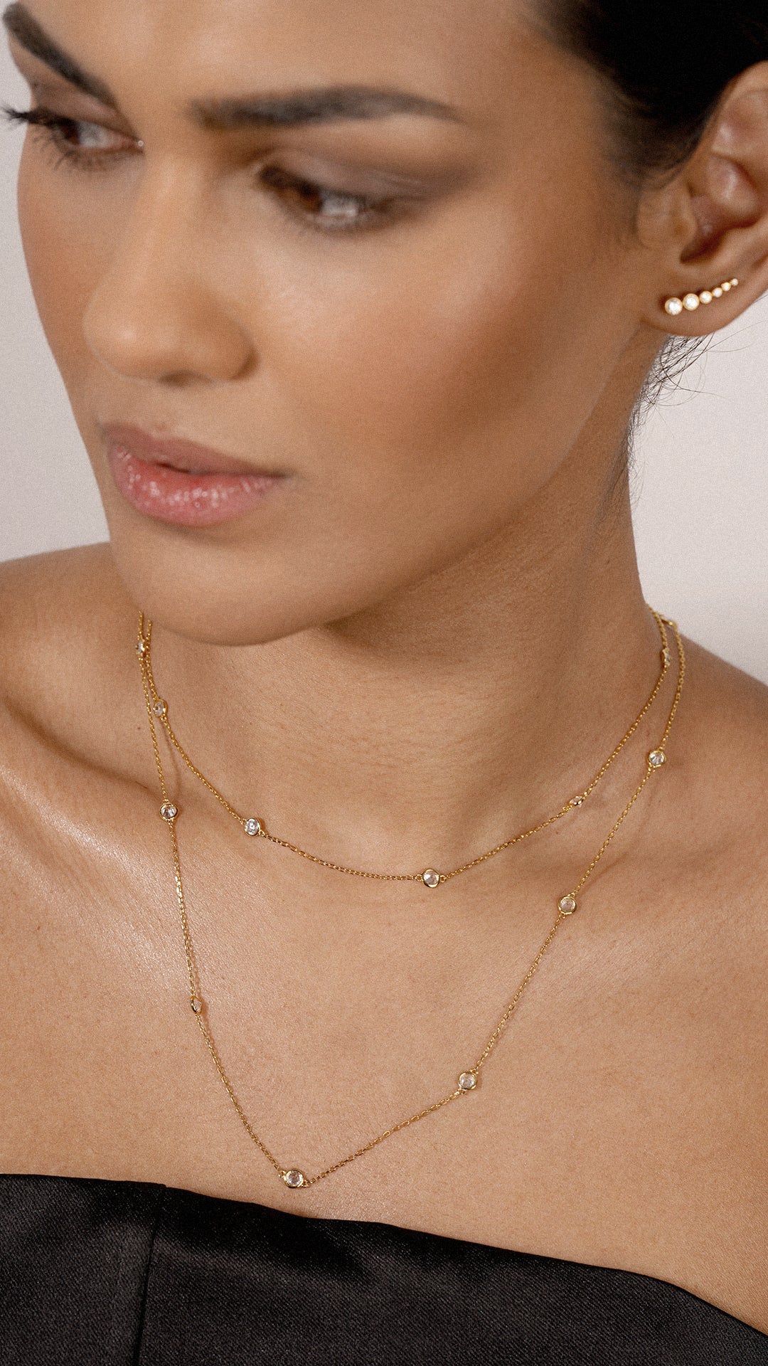 Petra gold vermeil station necklace - CARAT* LONDON