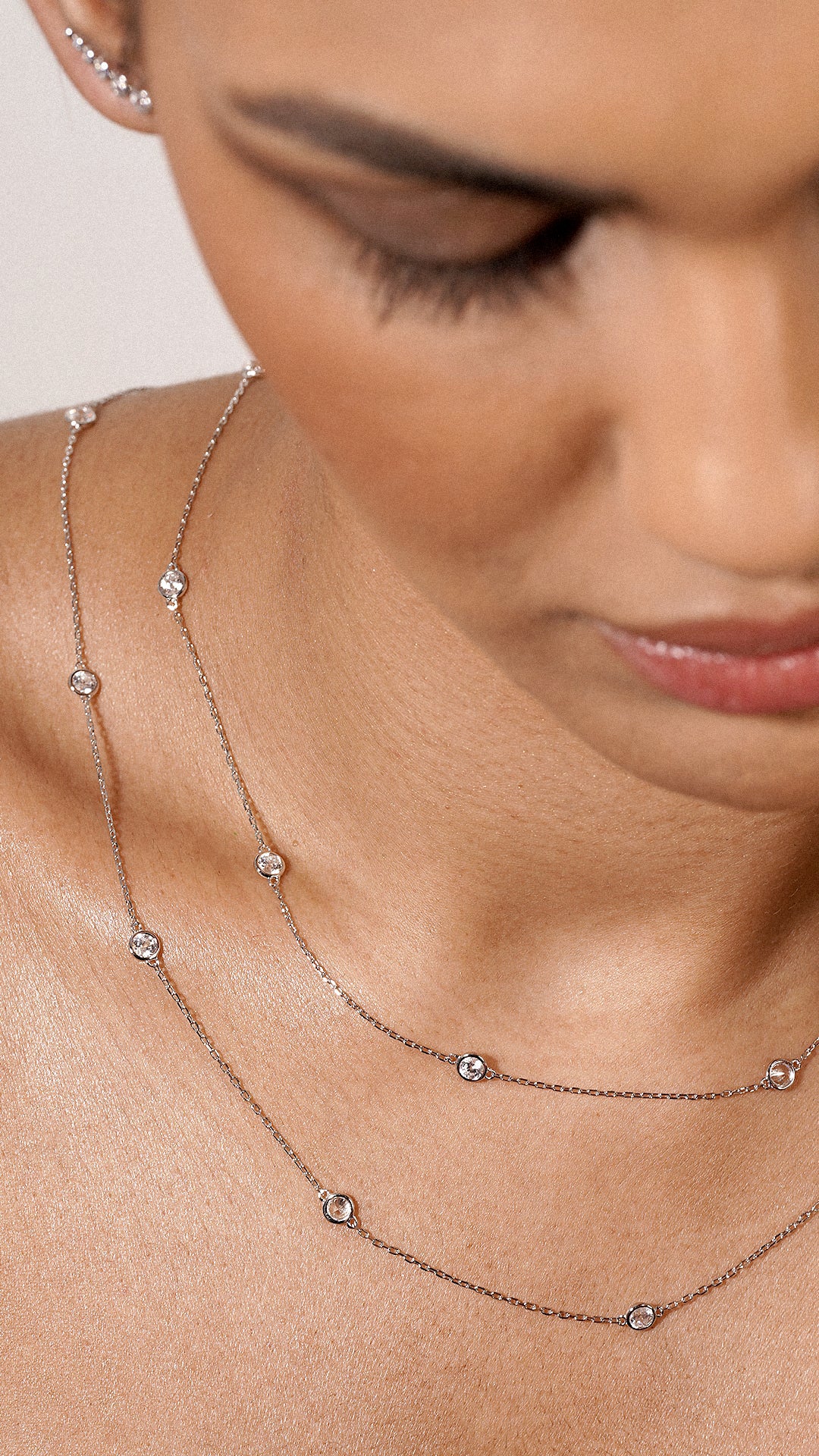 Petra sterling silver station necklace - CARAT* LONDON