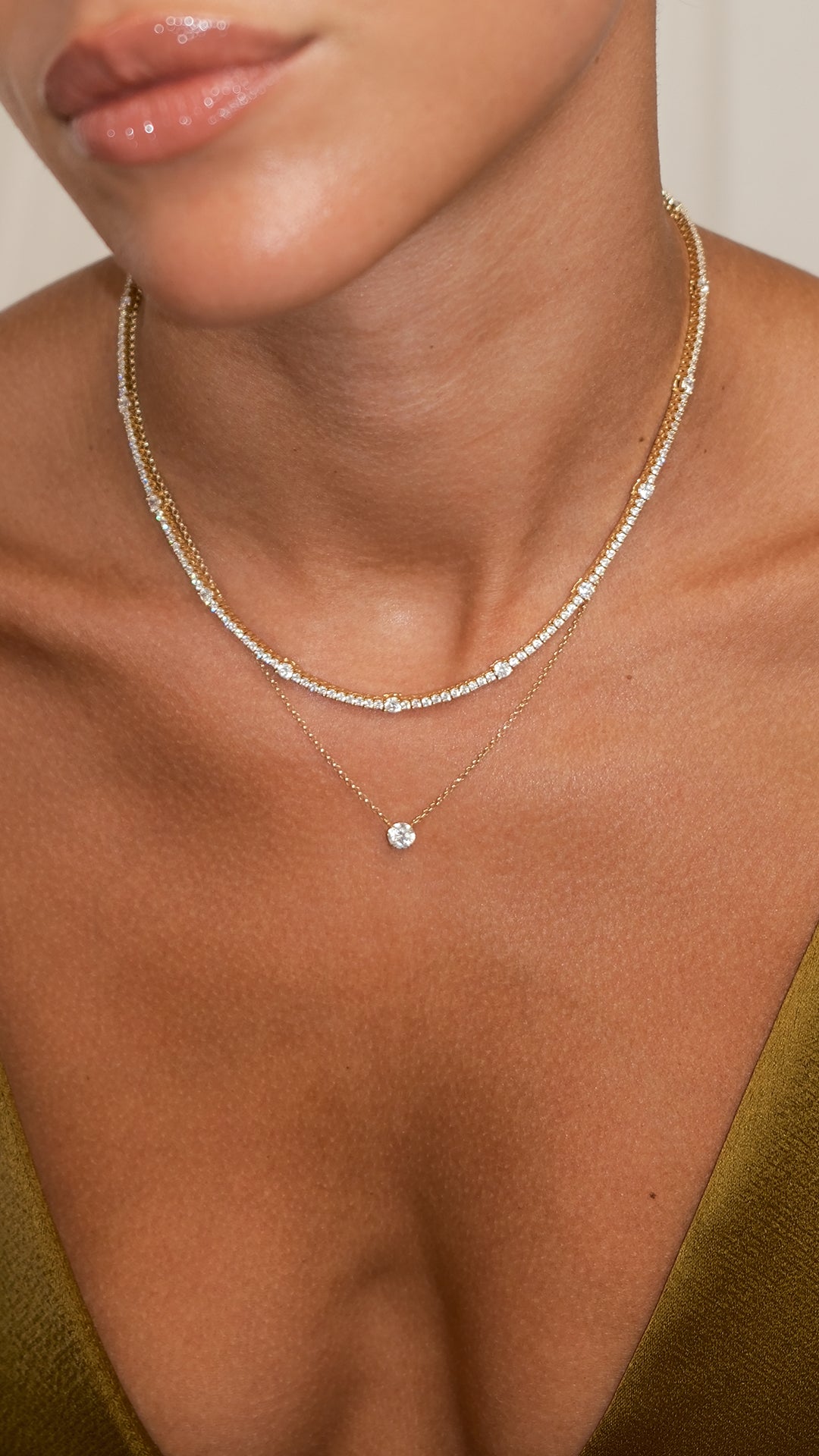 Loretta Diamond Necklace 18K Yellow Gold