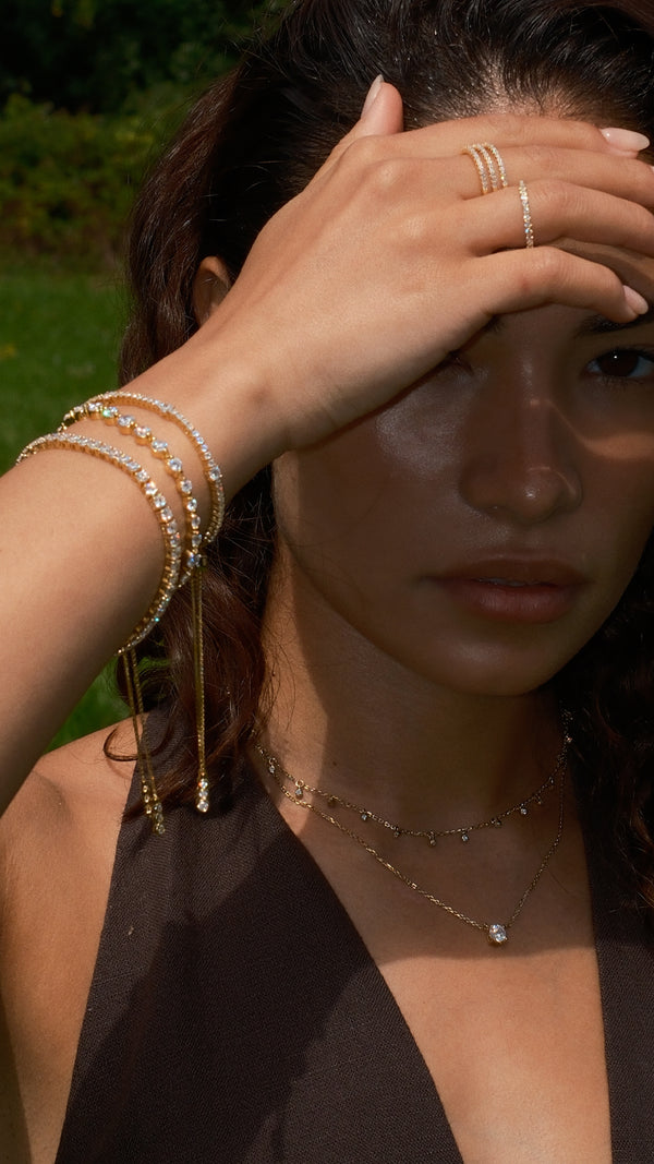 Vianne Tennis Bracelet Gold Vermeil