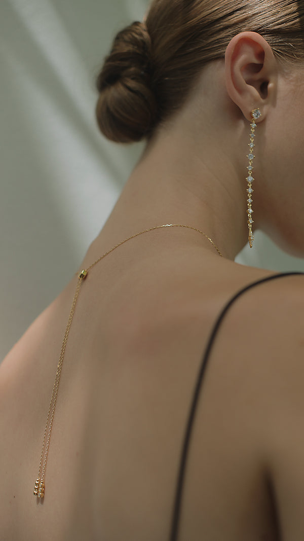 Phoenix Slim Earrings Gold Vermeil