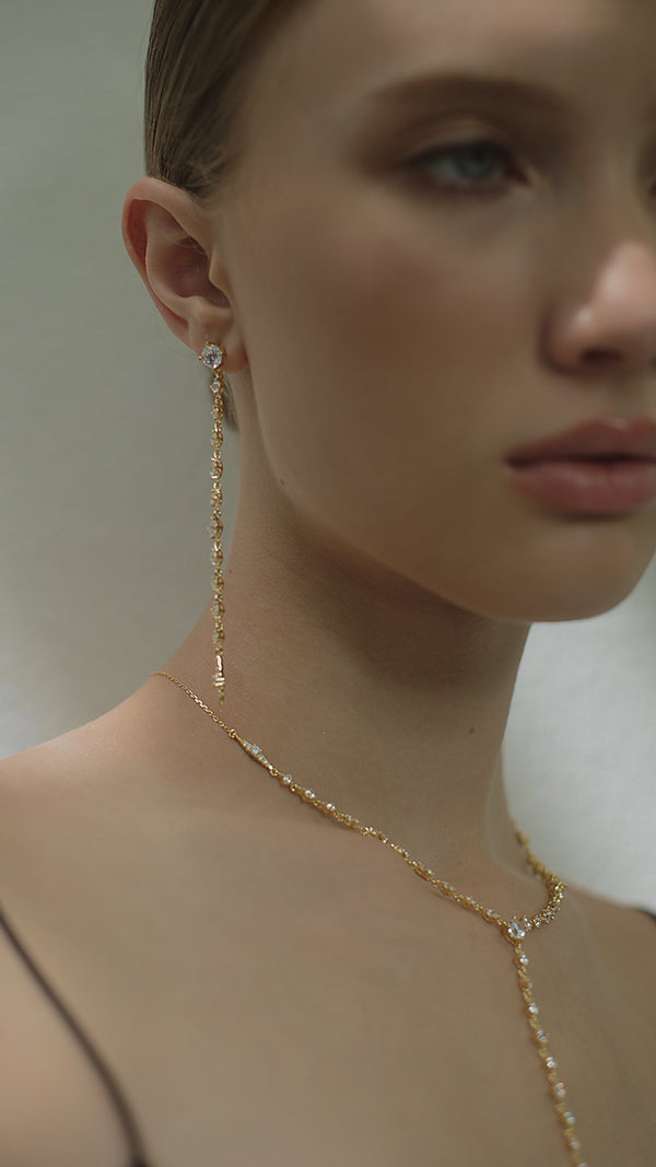 Phoenix Slim Earrings Gold Vermeil