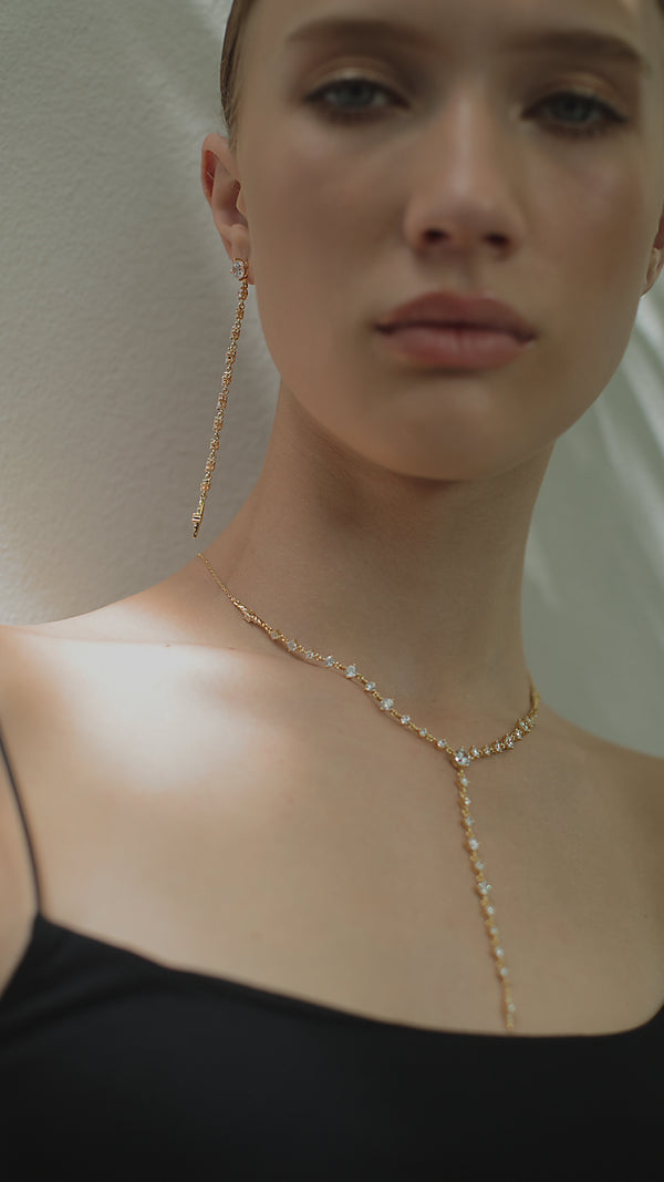 Phoenix Slim Earrings Gold Vermeil