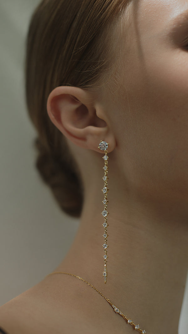 Phoenix Slim Earrings Gold Vermeil