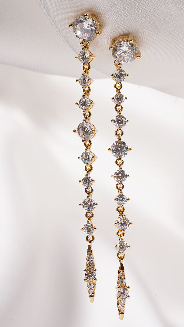 Phoenix Slim Earrings Gold Vermeil