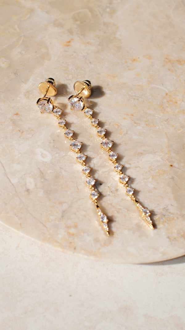 Phoenix Baby Slim Earrings Gold Vermeil