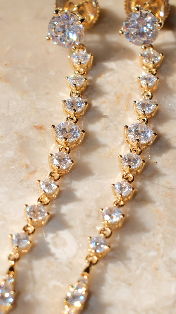 Phoenix Baby Slim Earrings Gold Vermeil