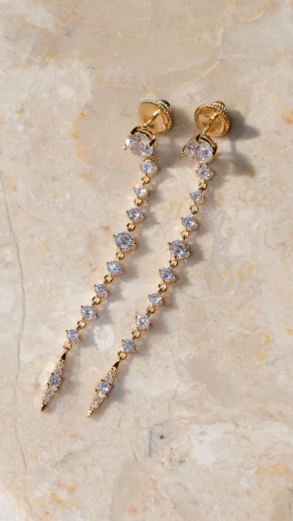 Phoenix Baby Slim Earrings Gold Vermeil