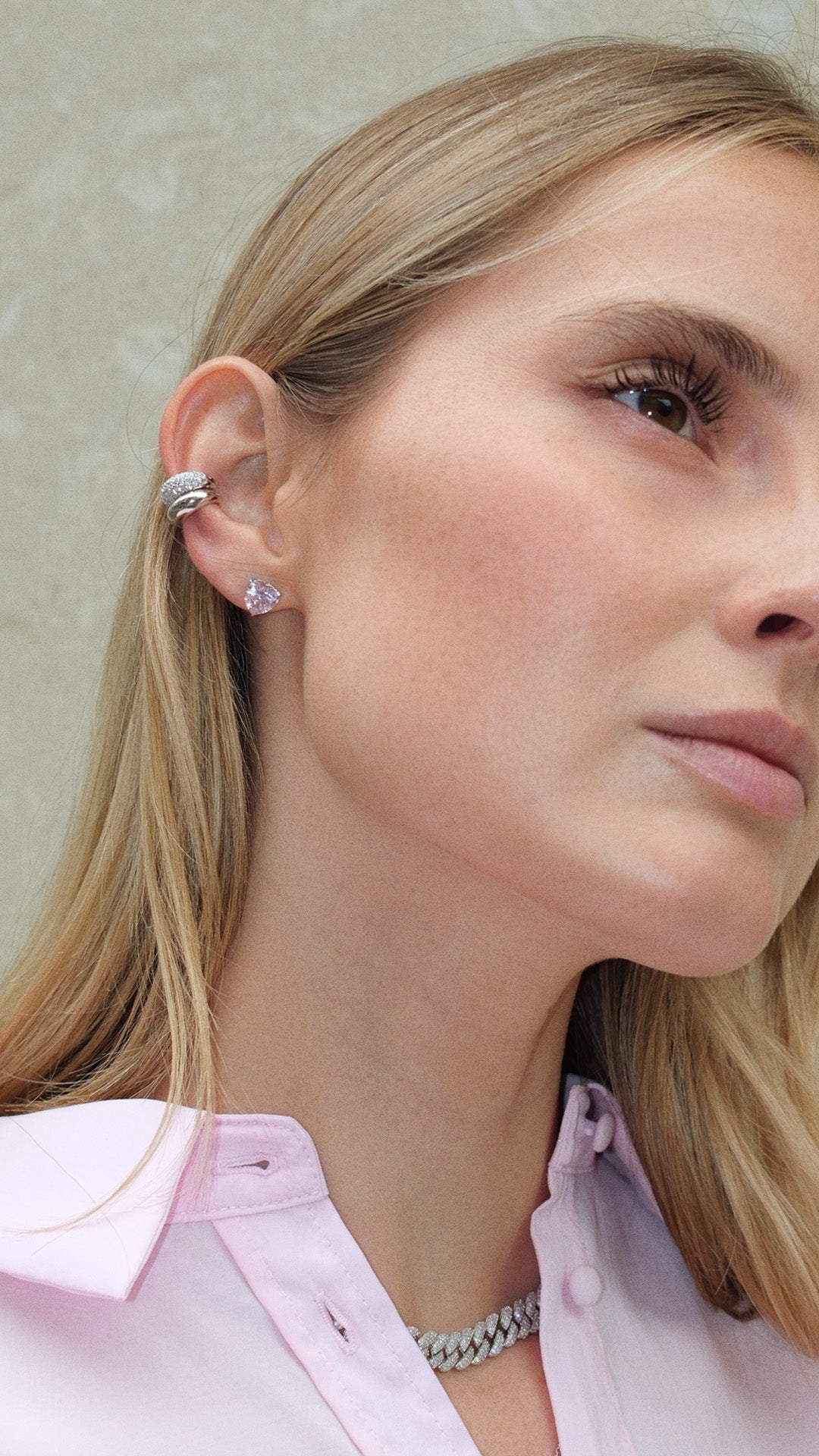 Hera Cuff Earring Pavé Sterling Silver