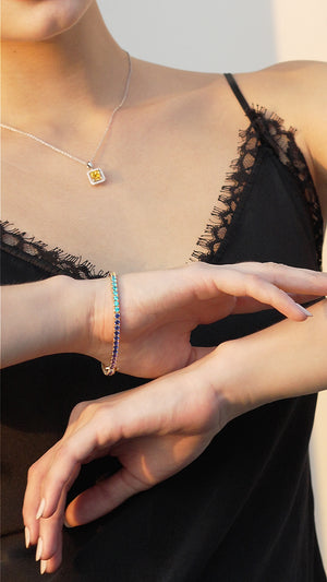 Rainbow Tennis Bracelet