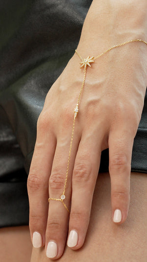 Rigel Hand Bracelet 18K Gold Vermeil