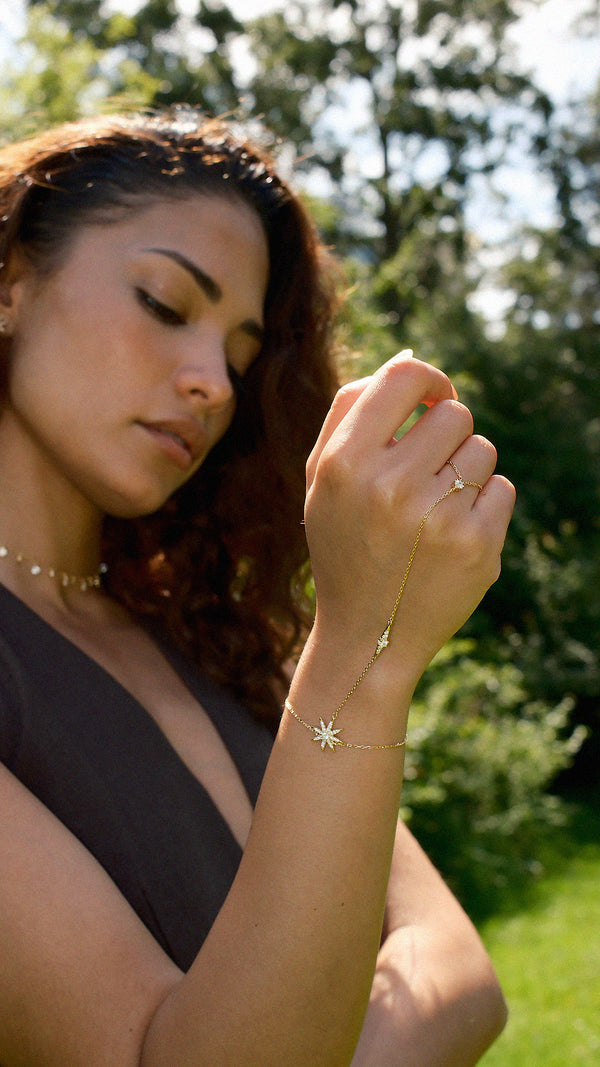 Rigel Hand Bracelet Gold Vermeil