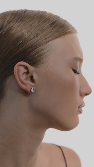 Rosey Studs White Gold